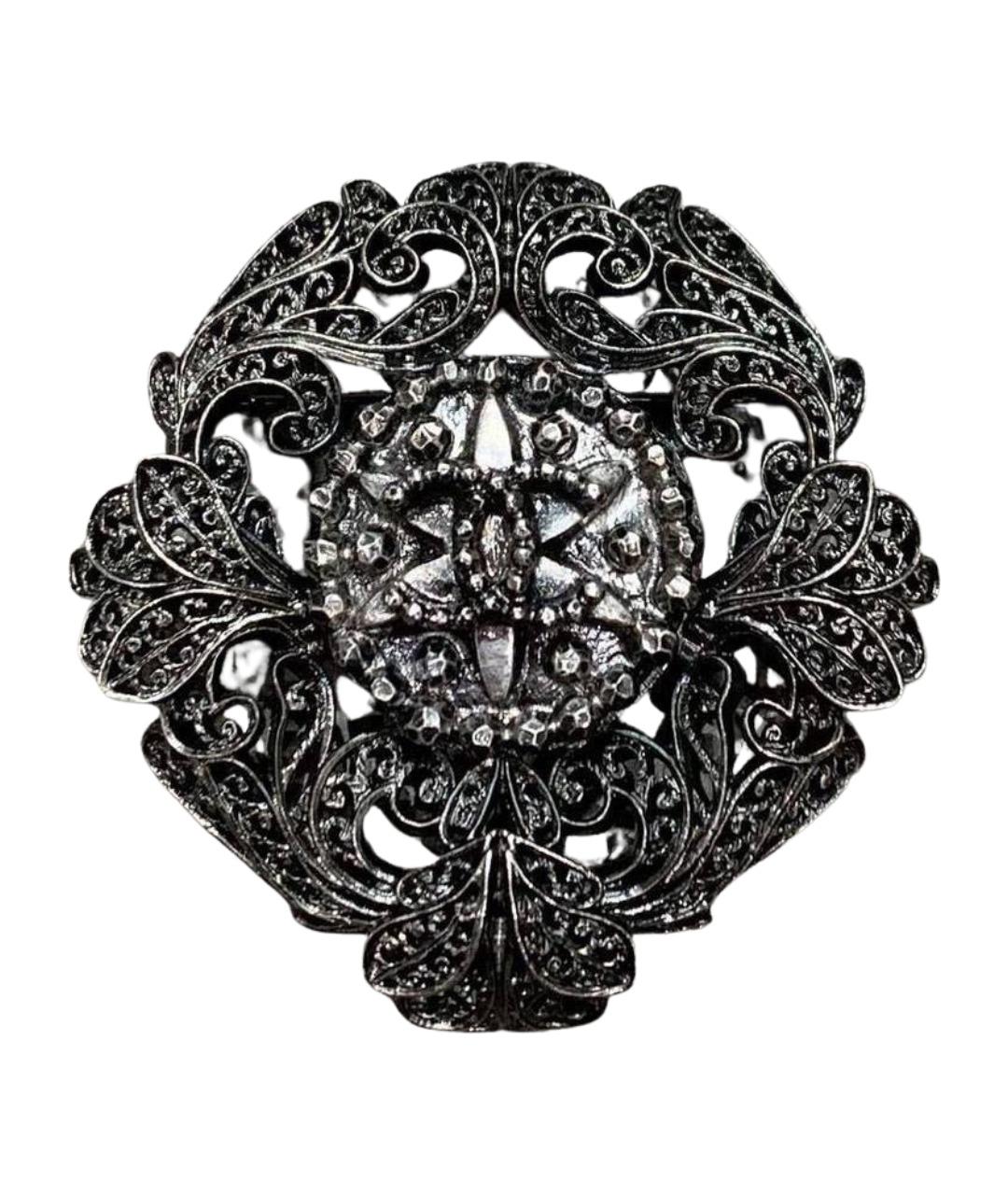 CHANEL Серебряная металлическая булавка / брошь, фото 1