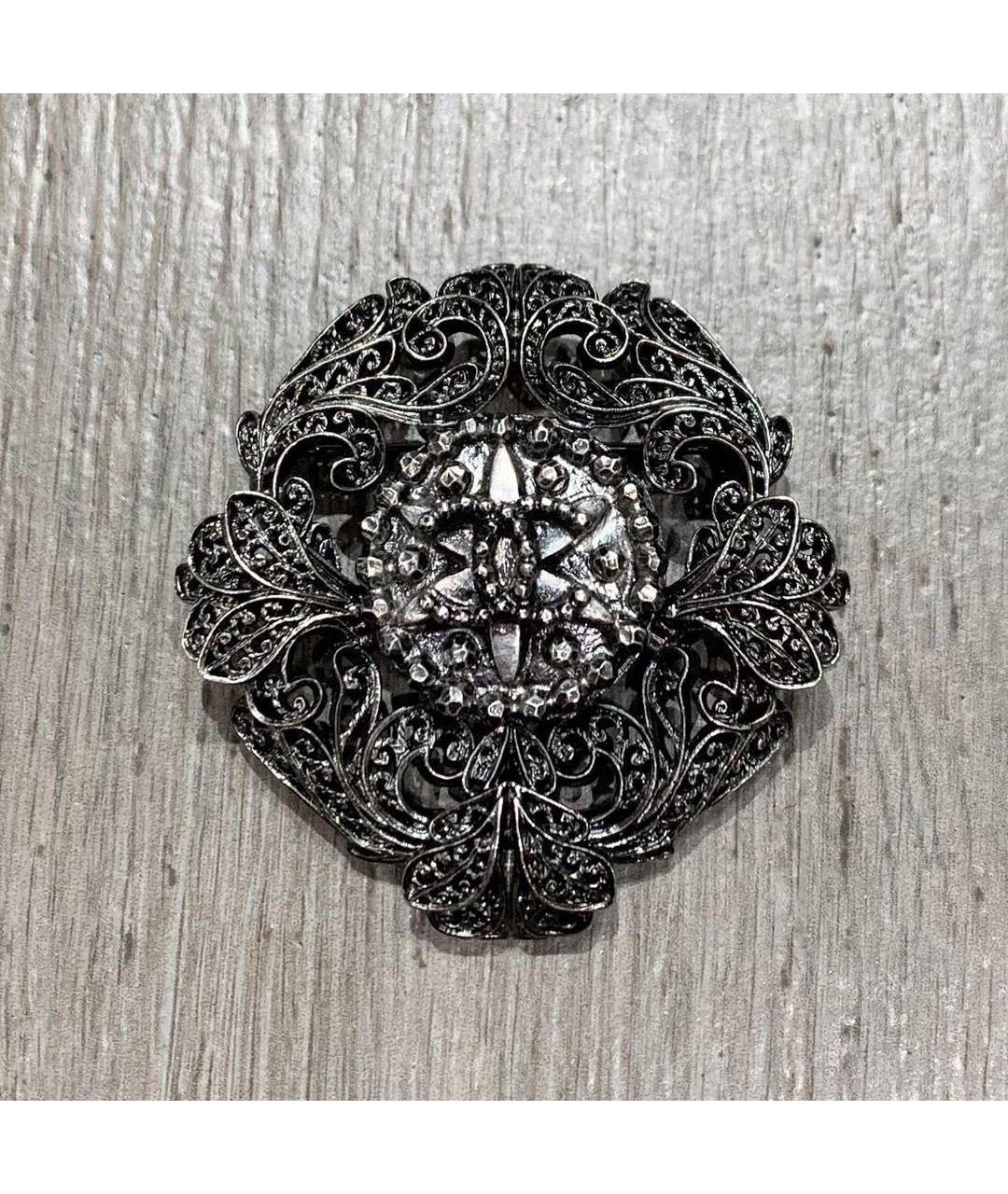 CHANEL Серебряная металлическая булавка / брошь, фото 5