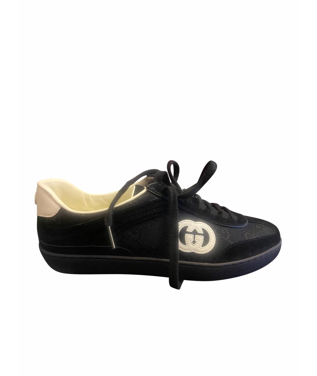 GUCCI Черные низкие кроссовки / кеды, фото 1