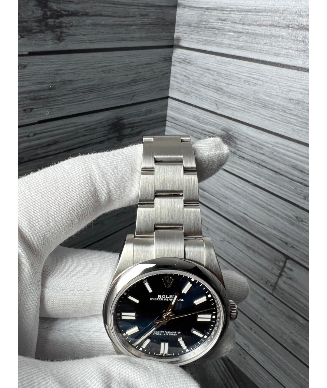 ROLEX Темно-синие часы, фото 3