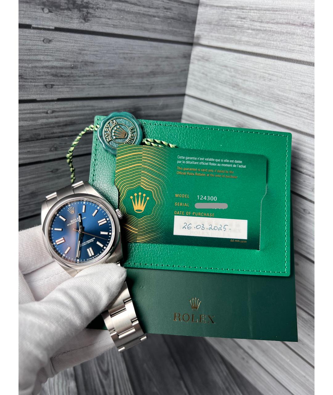 ROLEX Темно-синие часы, фото 2