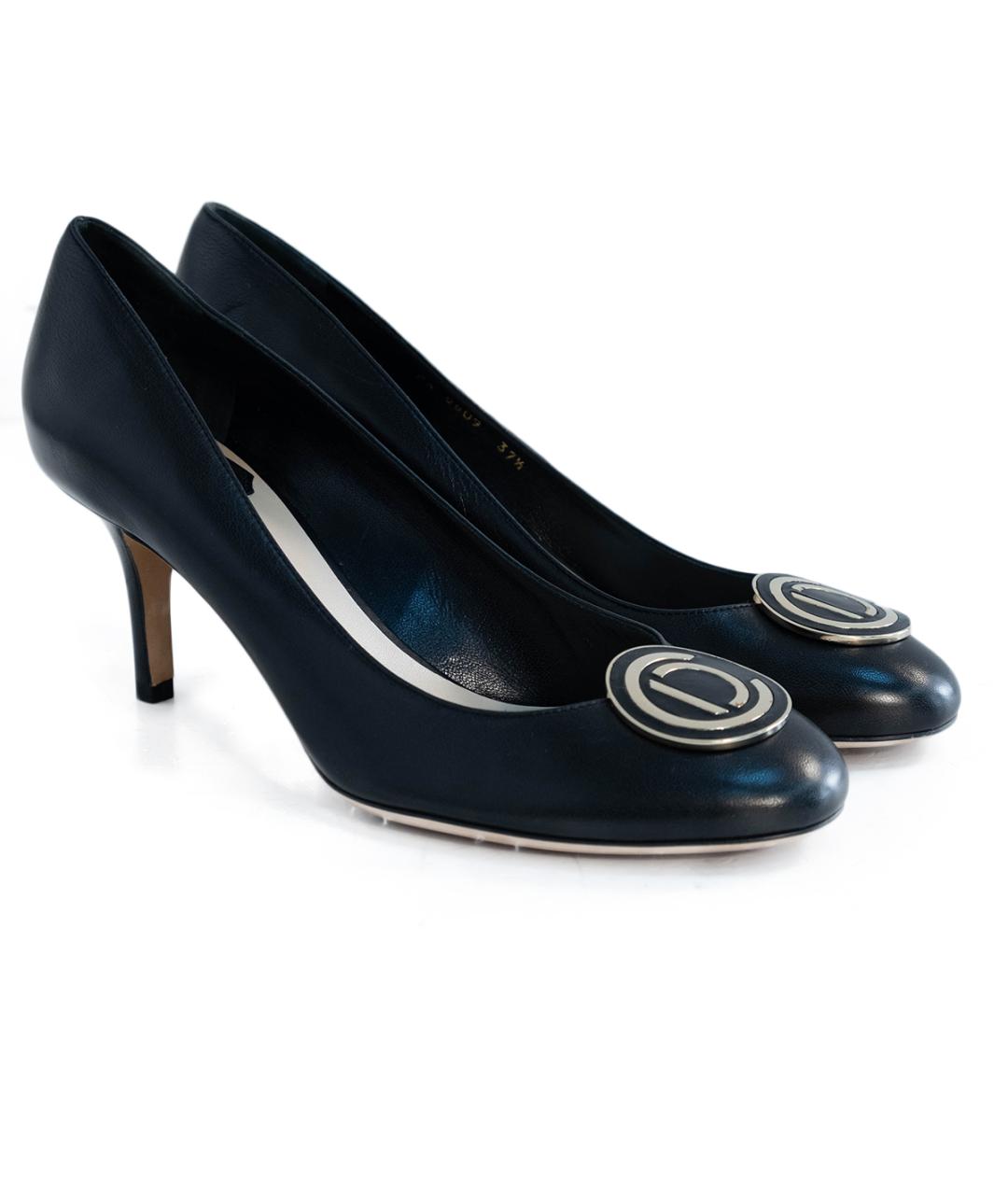 CHRISTIAN DIOR Черные кожаные туфли, фото 2