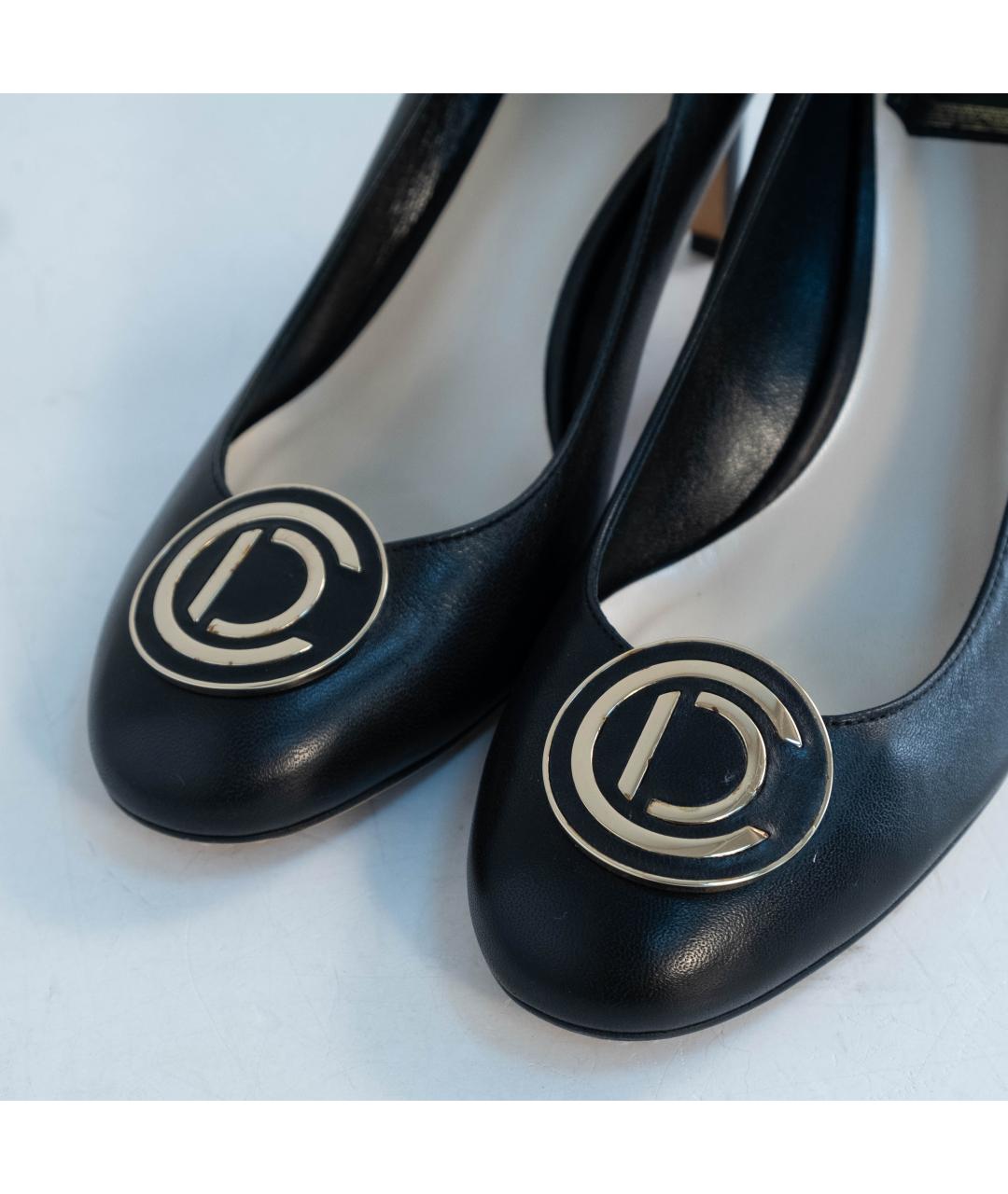 CHRISTIAN DIOR Черные кожаные туфли, фото 3