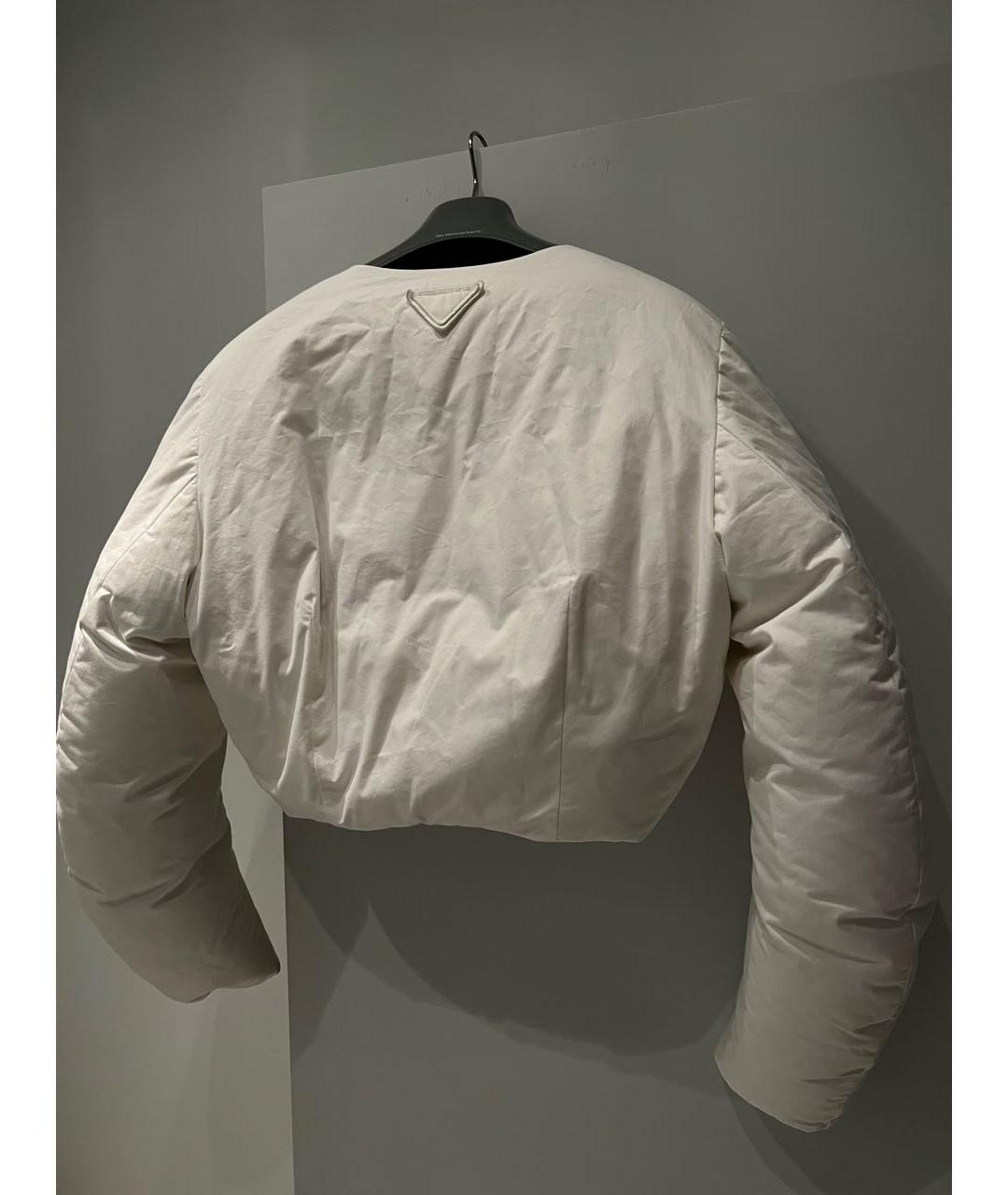 PRADA Белый хлопковый пуховик, фото 2