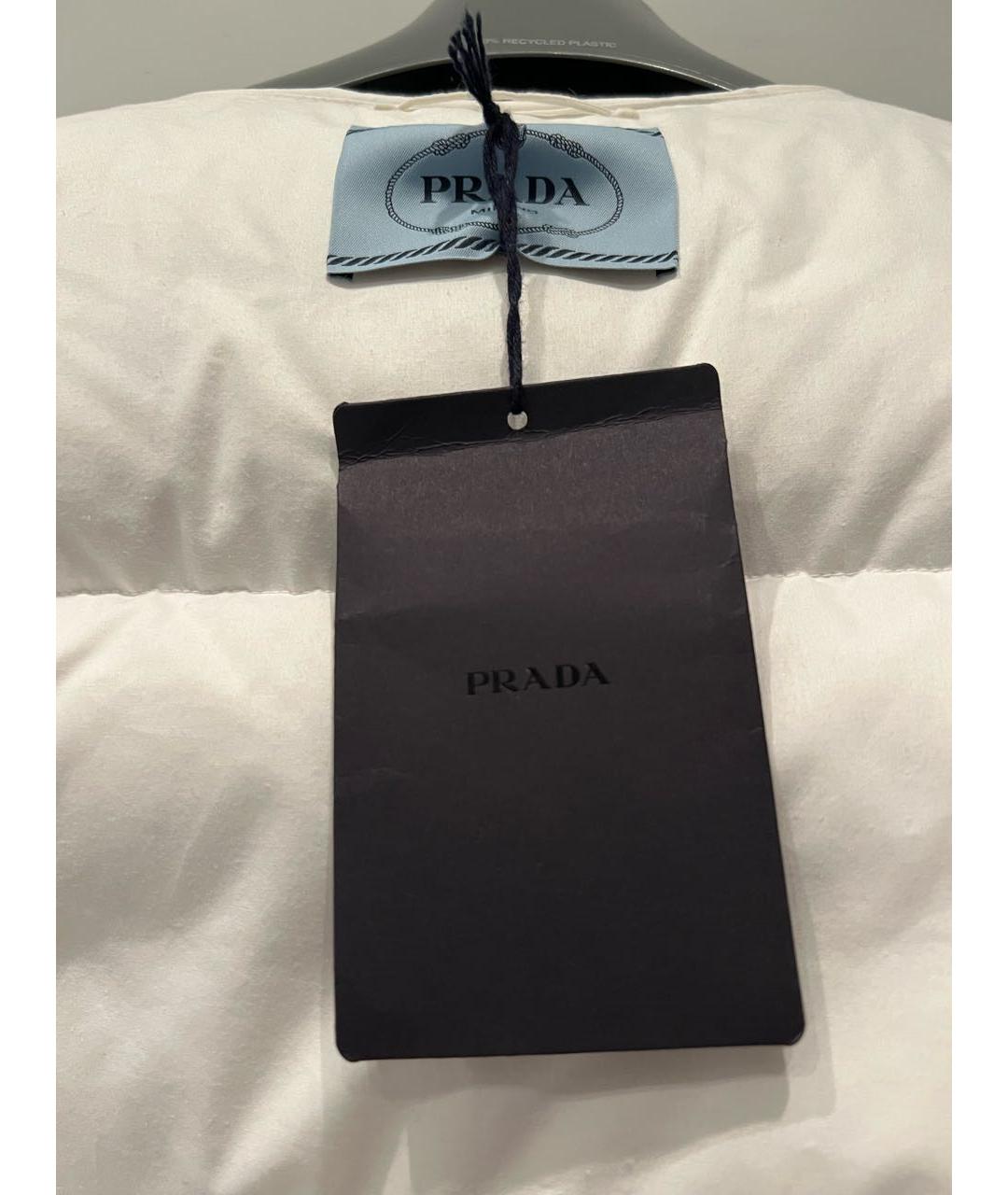 PRADA Белый хлопковый пуховик, фото 3