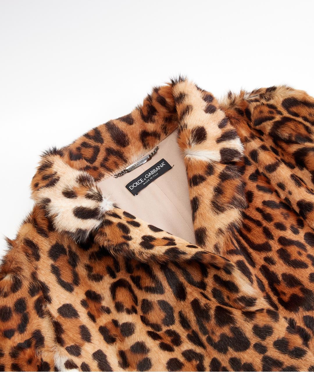 DOLCE&GABBANA Коричневая шерстяная шуба, фото 3