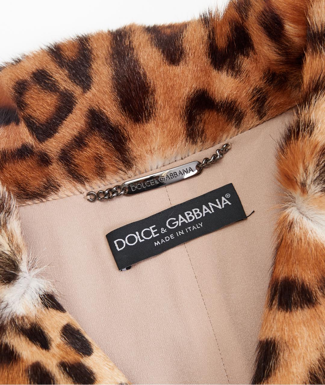 DOLCE&GABBANA Коричневая шерстяная шуба, фото 4