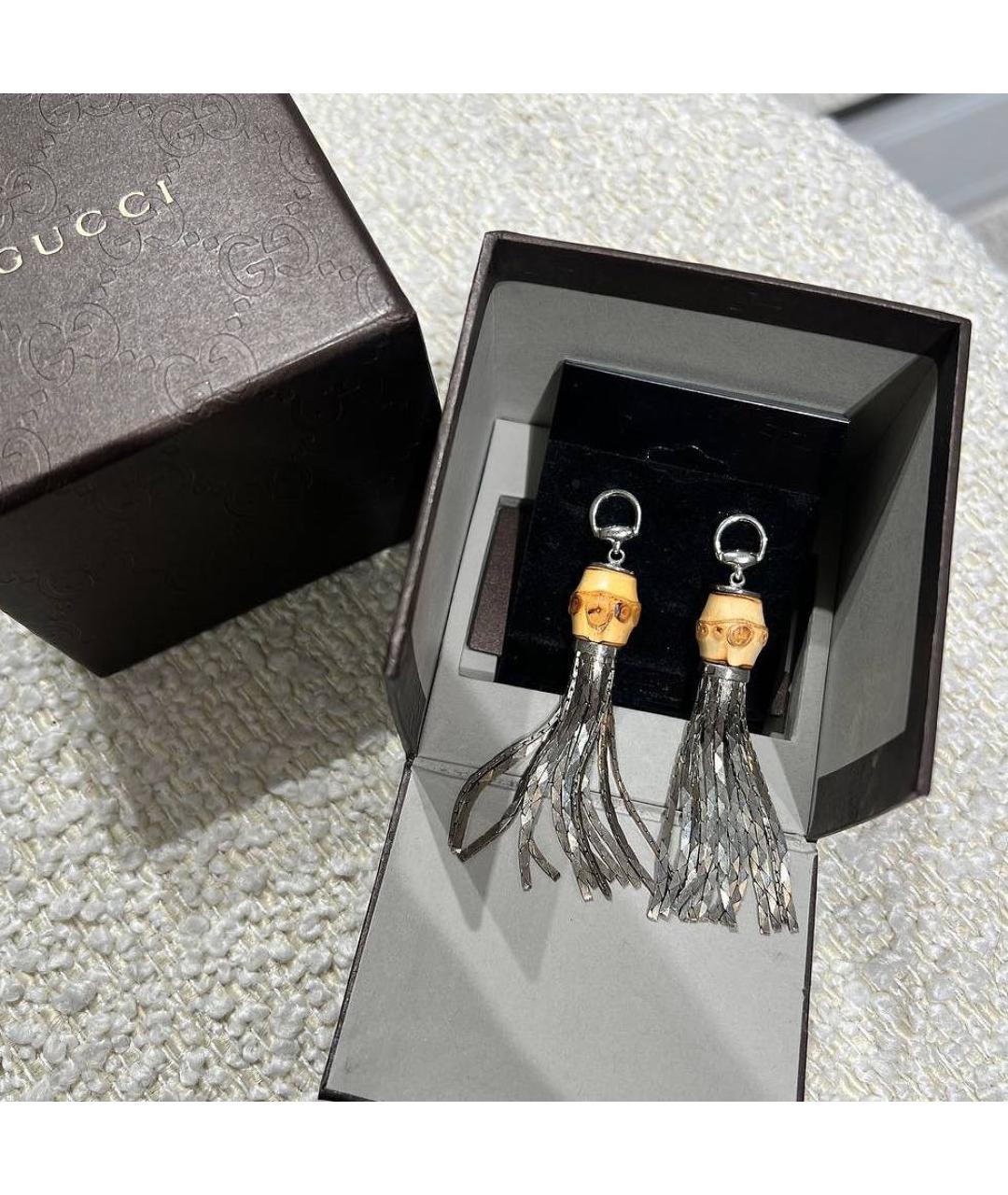 GUCCI Серебряные серьги, фото 2
