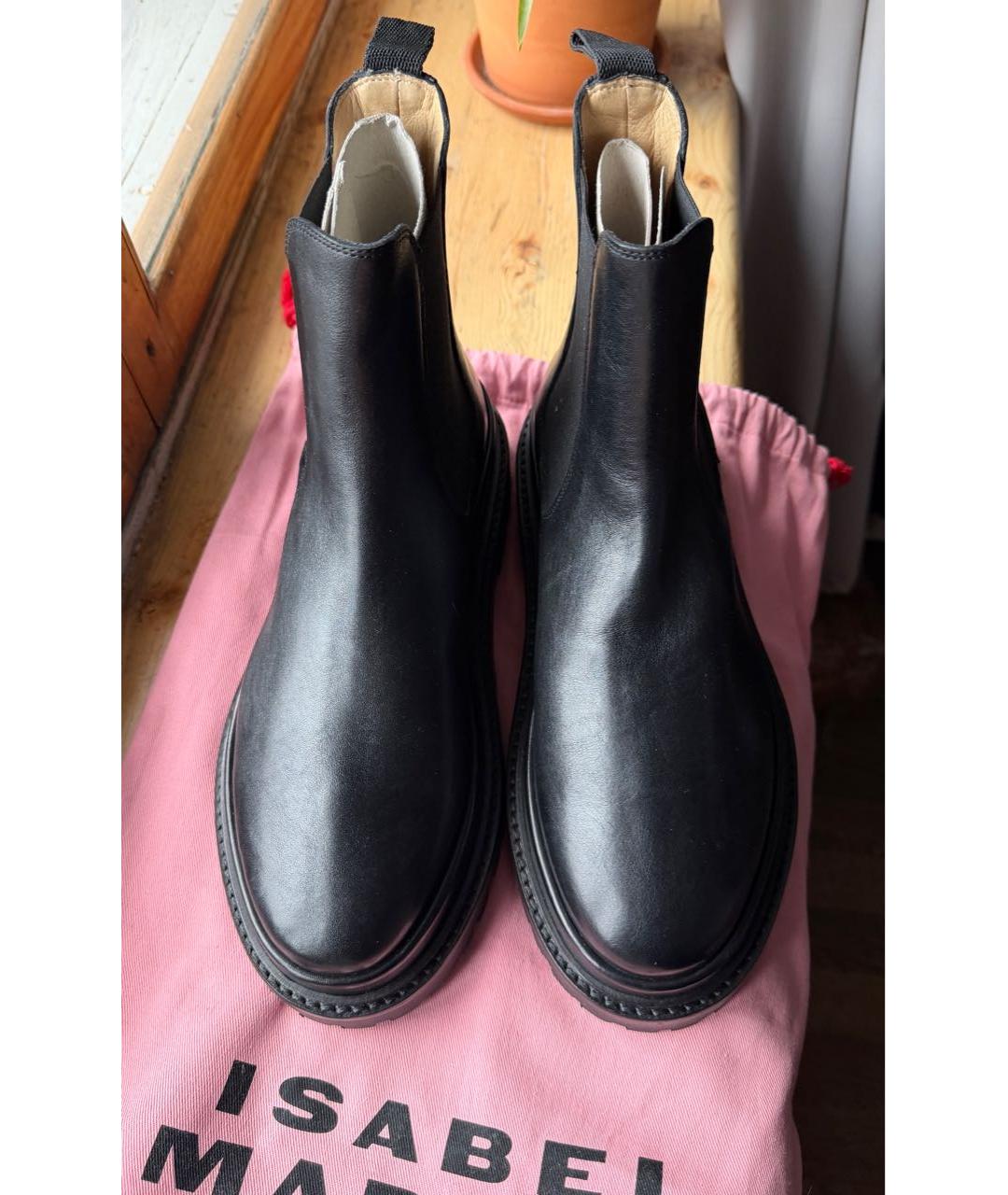 ISABEL MARANT Черные кожаные ботинки, фото 2