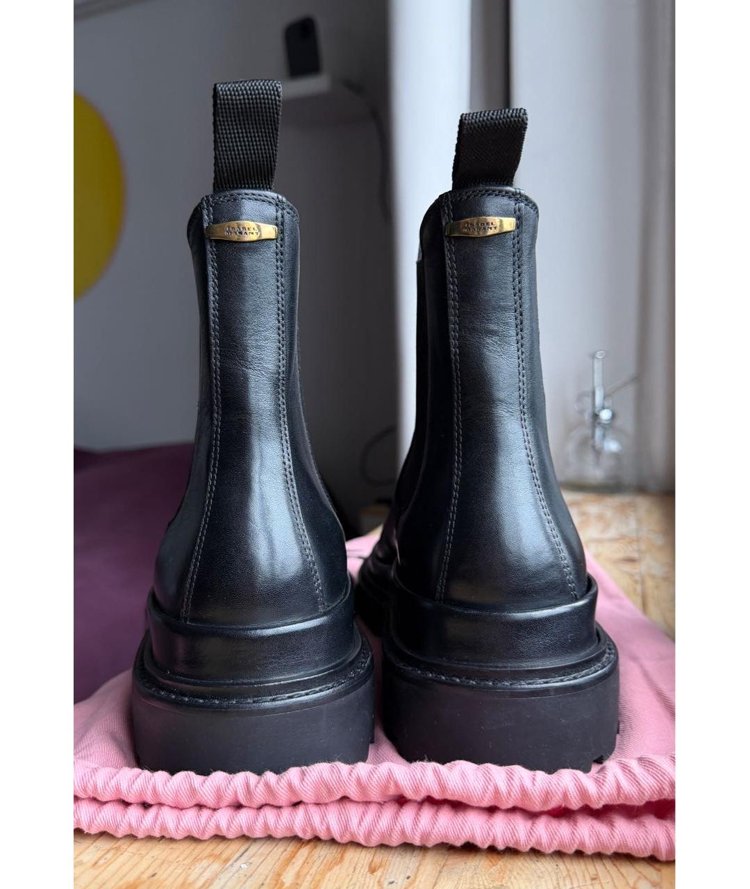 ISABEL MARANT Черные кожаные ботинки, фото 3