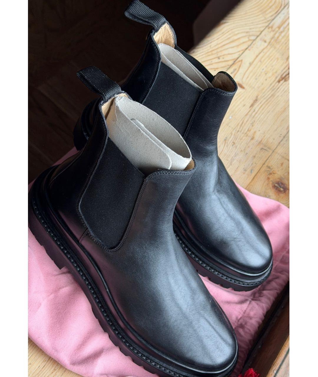 ISABEL MARANT Черные кожаные ботинки, фото 5