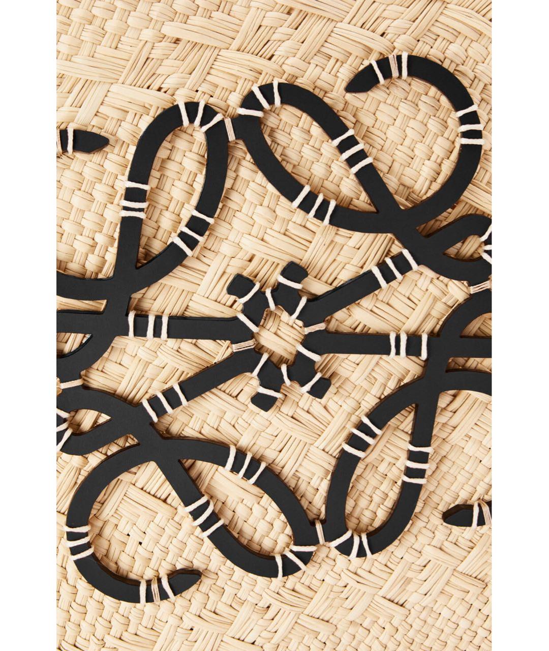 LOEWE Бежевая пелетеная пляжная сумка, фото 6