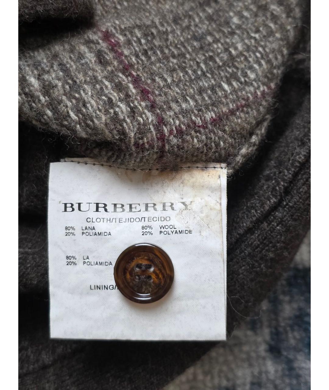 BURBERRY Коричневый шерстяной жилет, фото 5