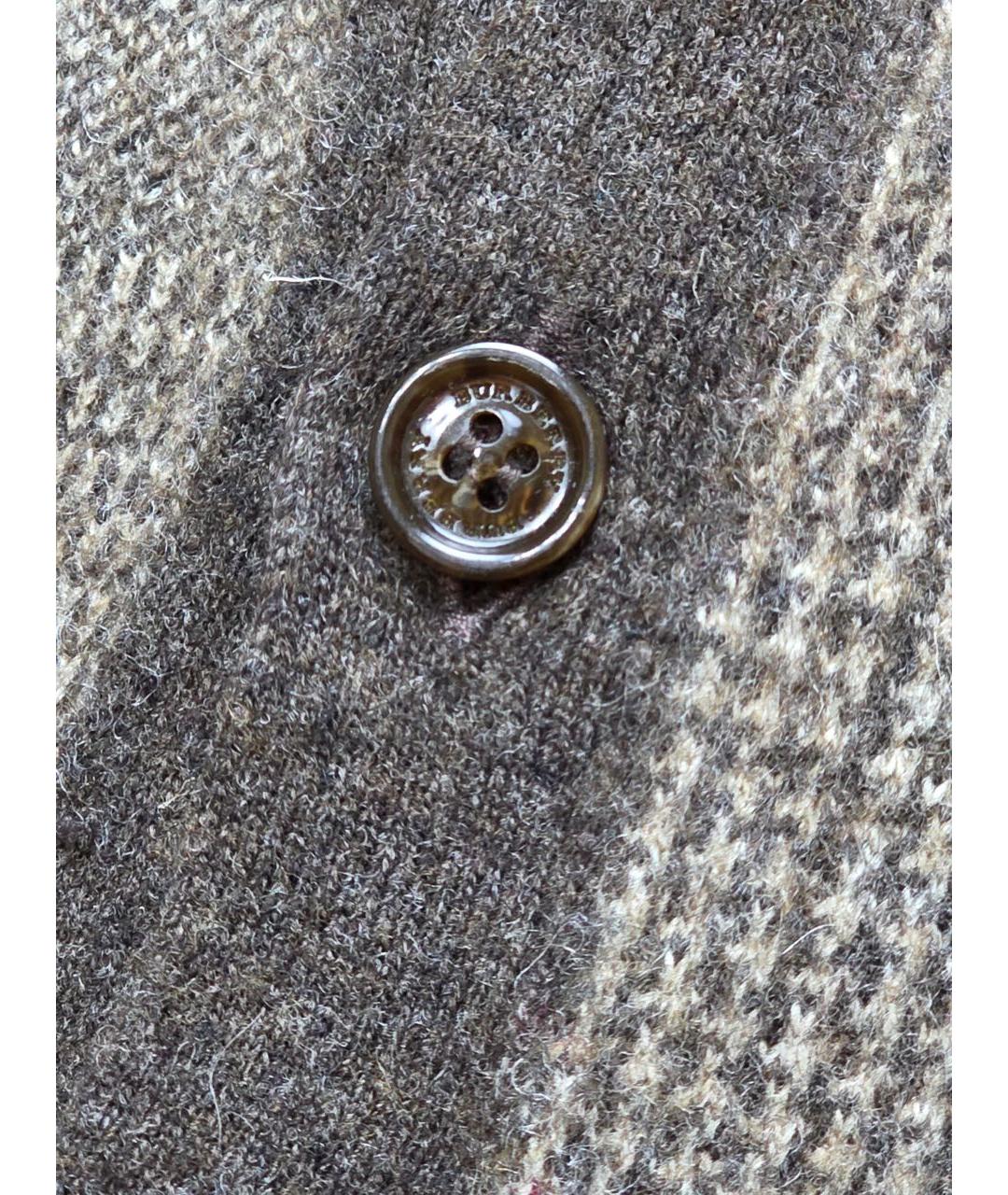 BURBERRY Коричневый шерстяной жилет, фото 4