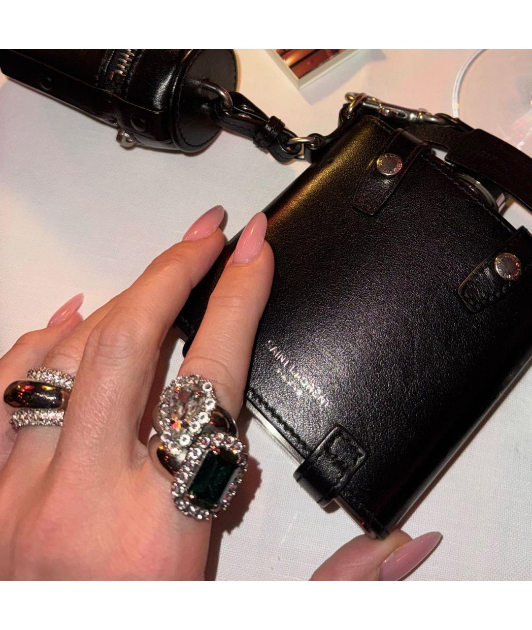 SAINT LAURENT Серебряное металлическое кольцо, фото 7