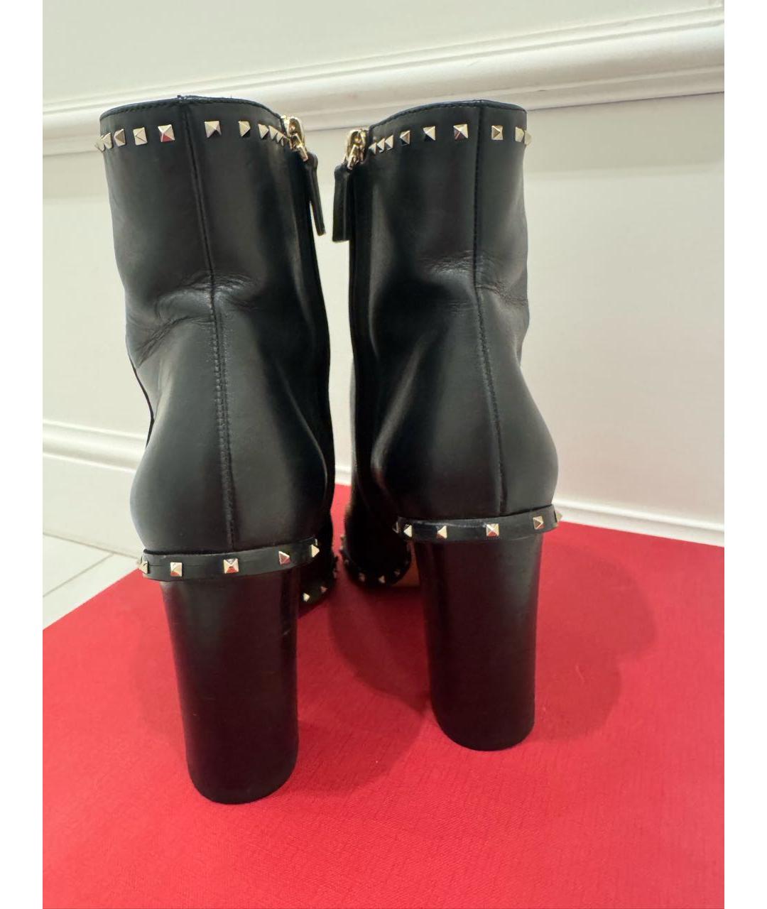 VALENTINO Черные кожаные ботильоны, фото 4