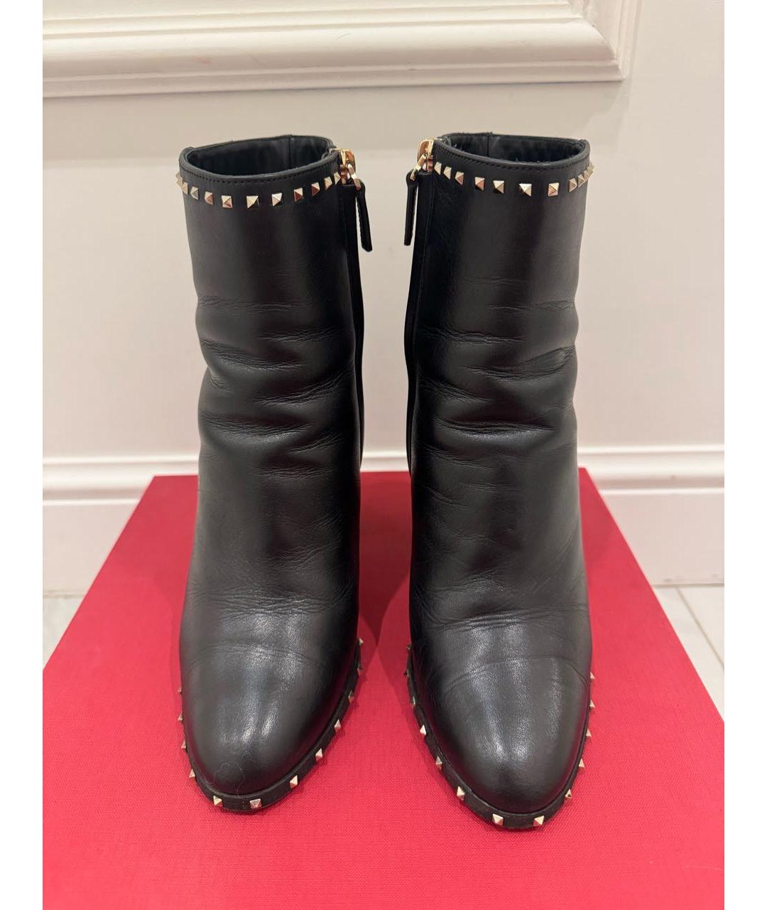 VALENTINO Черные кожаные ботильоны, фото 2