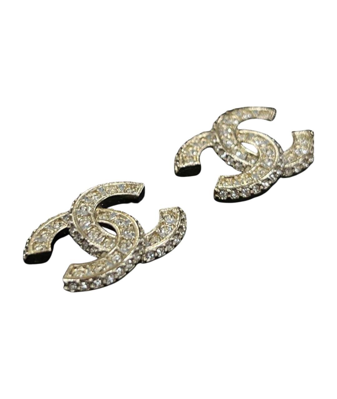 CHANEL Серебряные металлические серьги, фото 1