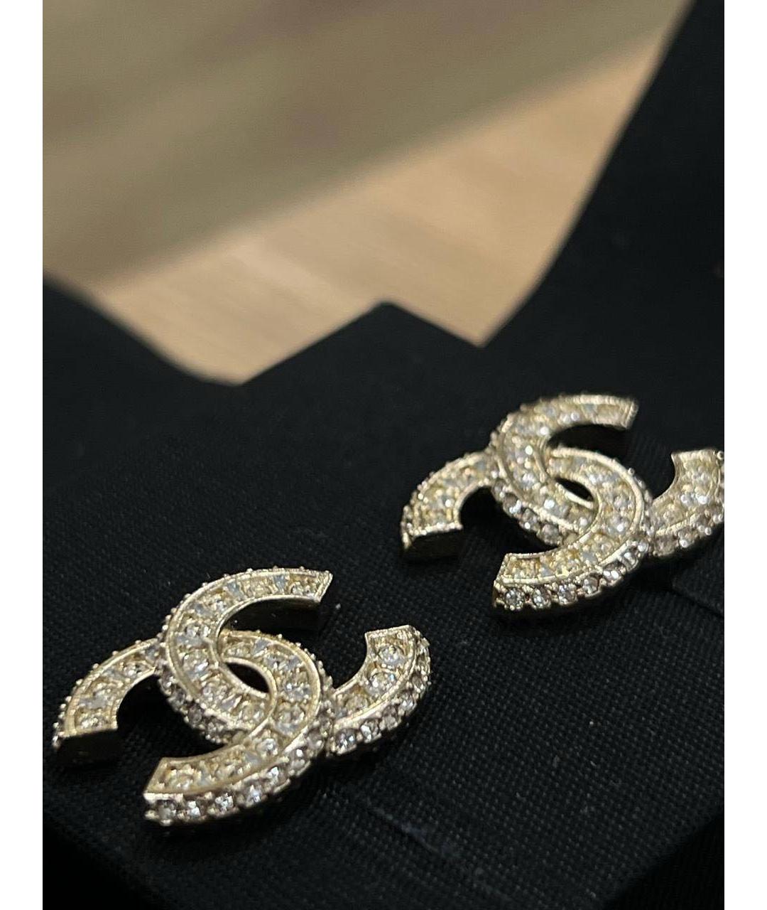 CHANEL Серебряные металлические серьги, фото 4