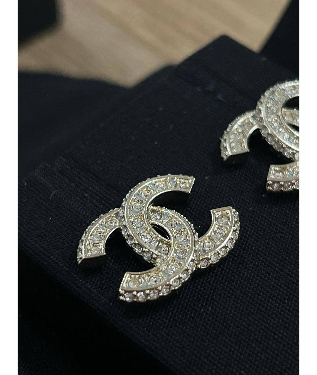 CHANEL Серебряные металлические серьги, фото 3