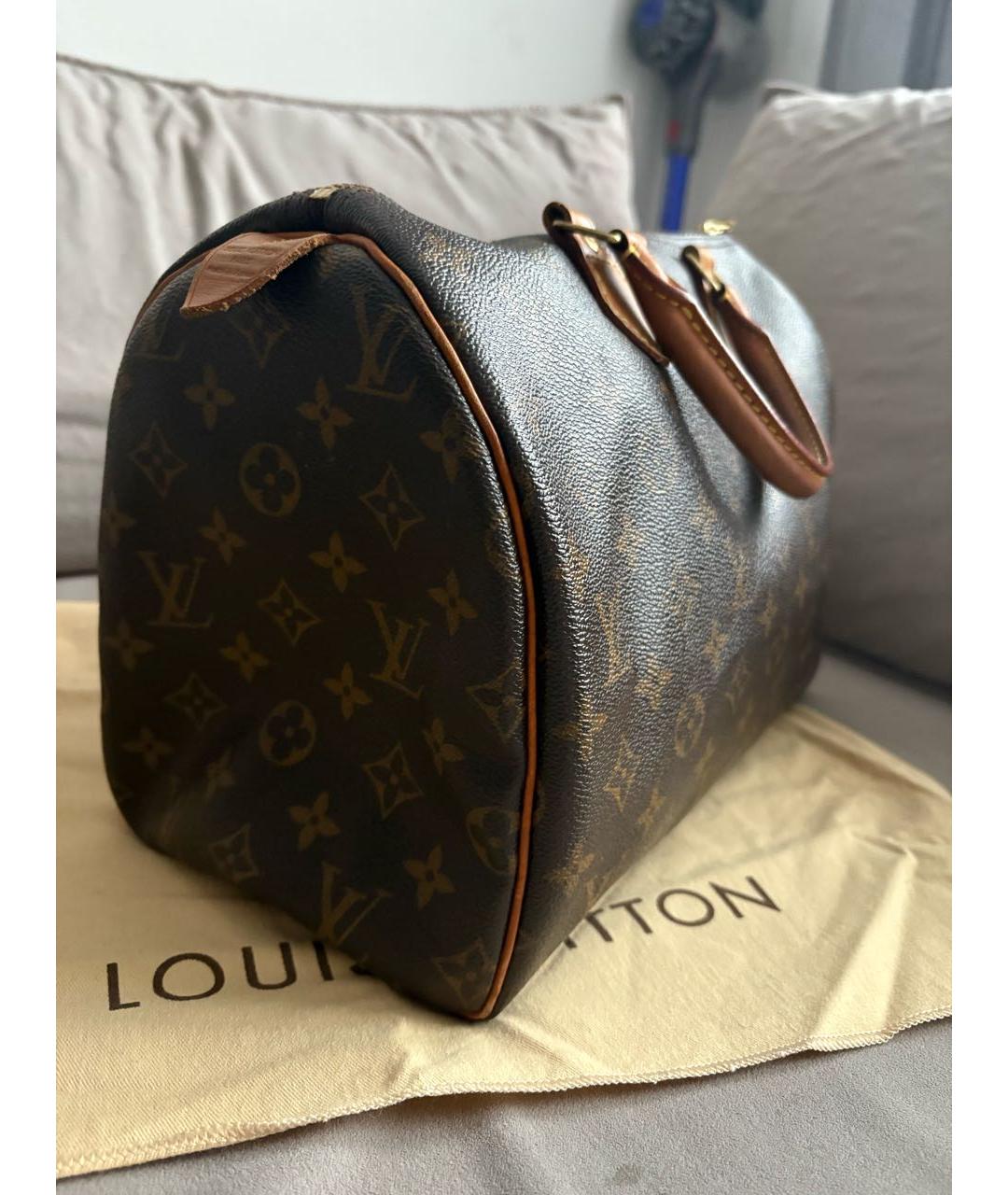 LOUIS VUITTON Коричневая сумка с короткими ручками, фото 2