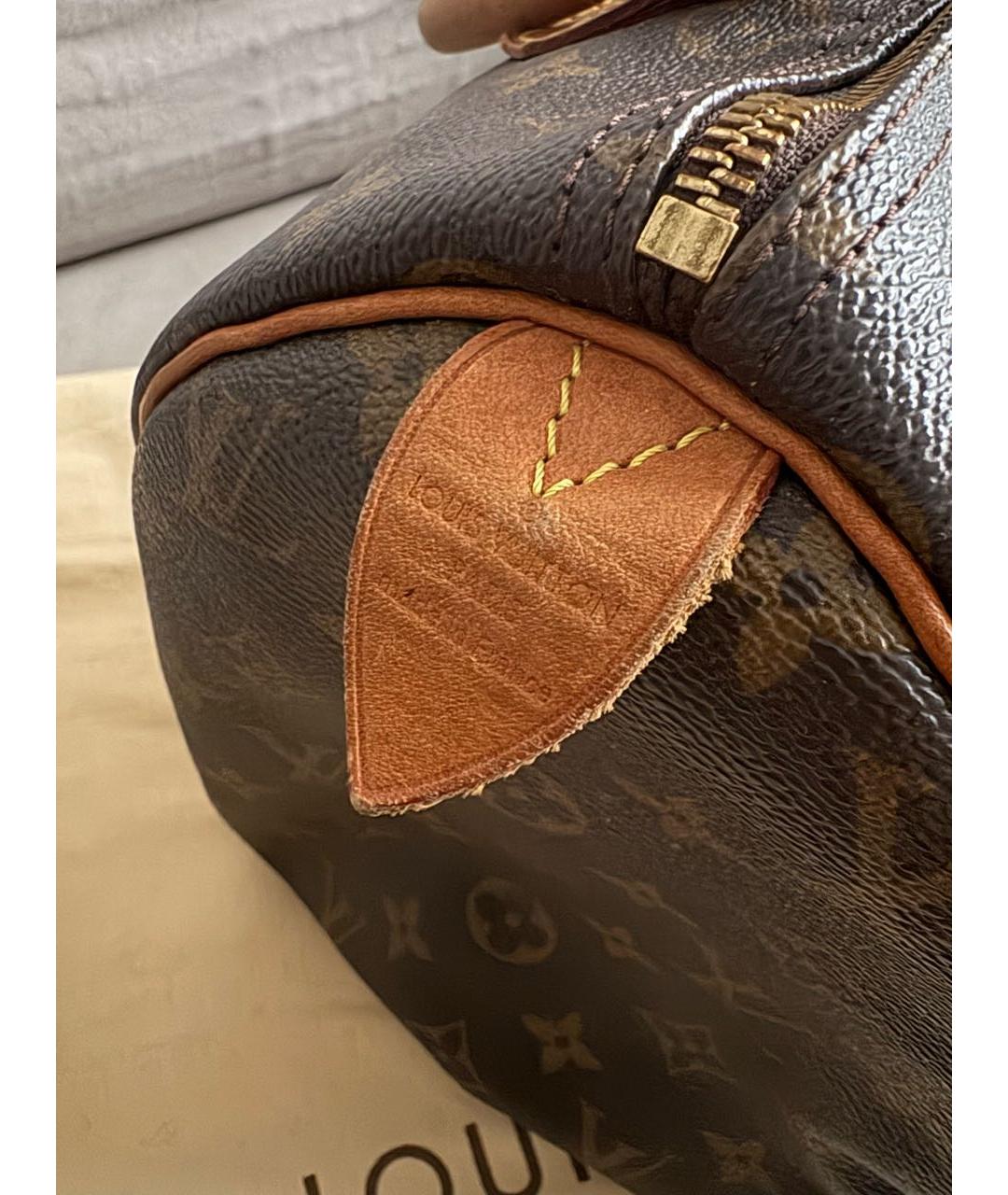 LOUIS VUITTON Коричневая сумка с короткими ручками, фото 7