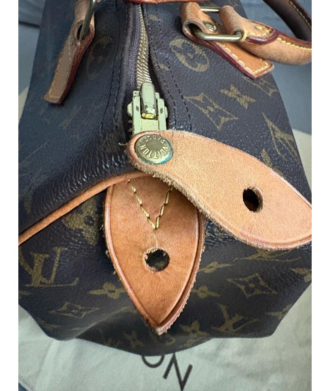 LOUIS VUITTON Коричневая сумка с короткими ручками, фото 6