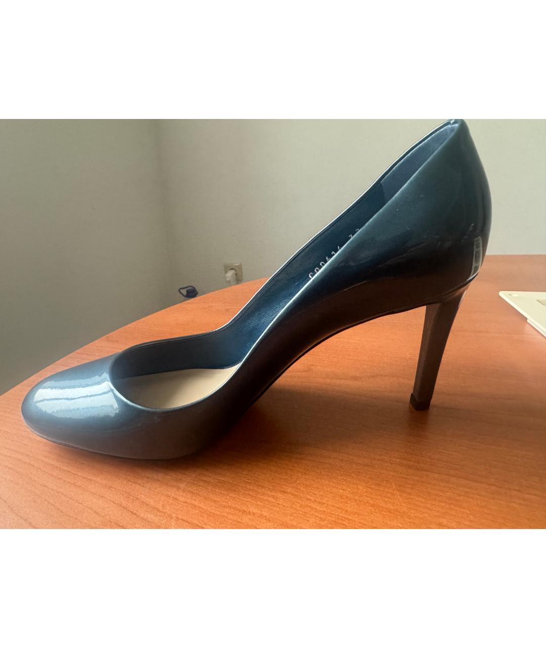 CHRISTIAN DIOR Бирюзовые туфли из лакированной кожи, фото 7