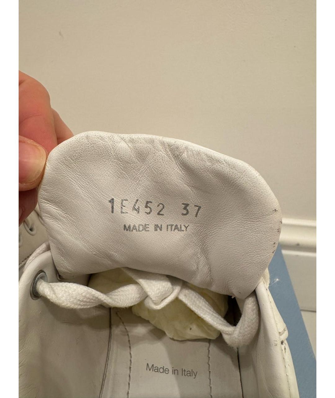 PRADA Белые кожаные кроссовки, фото 7