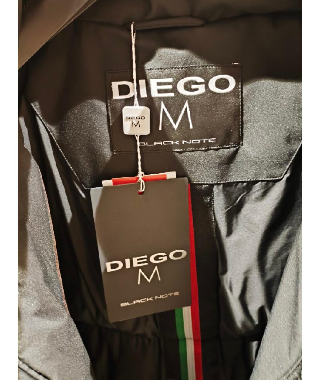 DIEGO M Черный шерстяной пуховик, фото 4