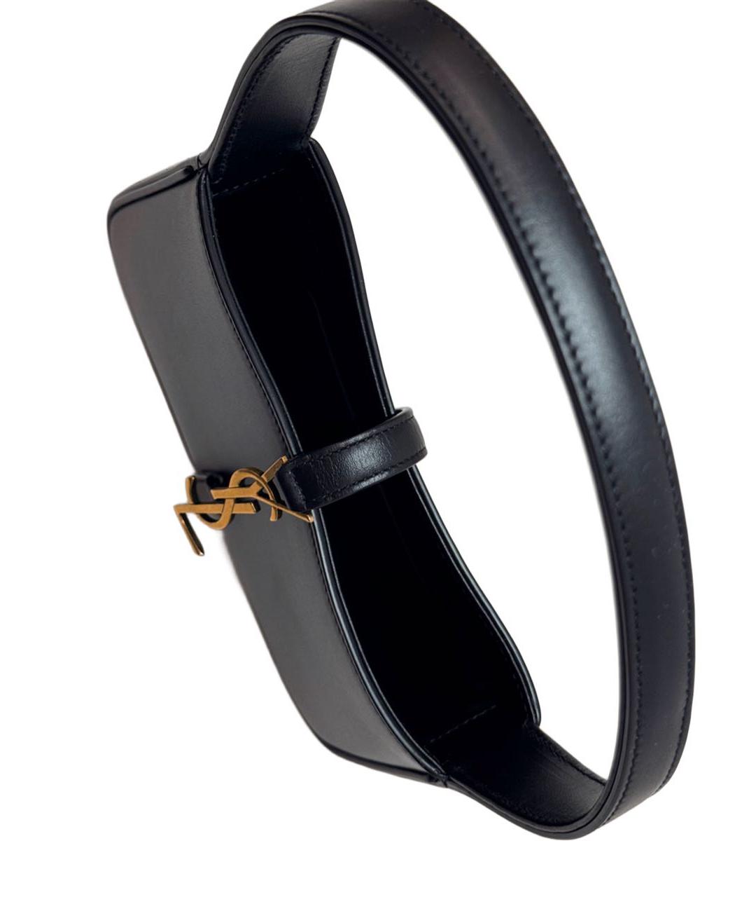 SAINT LAURENT Черная кожаная сумка через плечо, фото 4