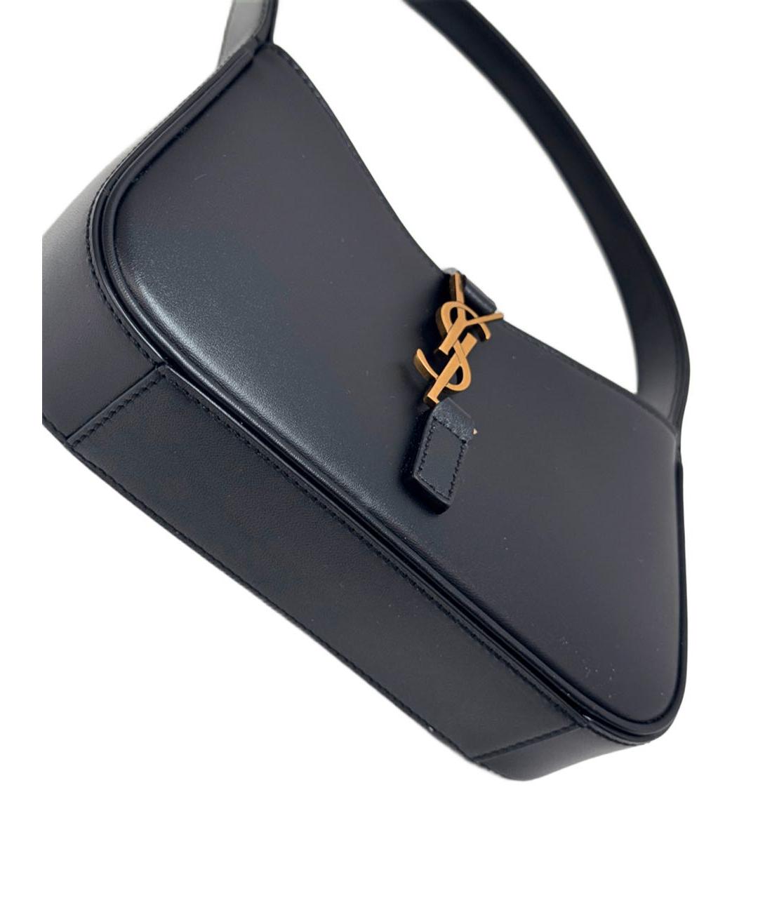SAINT LAURENT Черная кожаная сумка через плечо, фото 5
