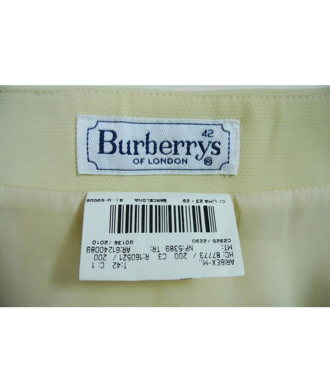 BURBERRY VINTAGE Бежевая полиэстеровая юбка миди, фото 3