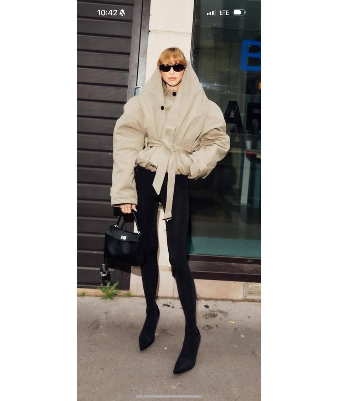 BALENCIAGA Черные текстильные ботфорты, фото 7