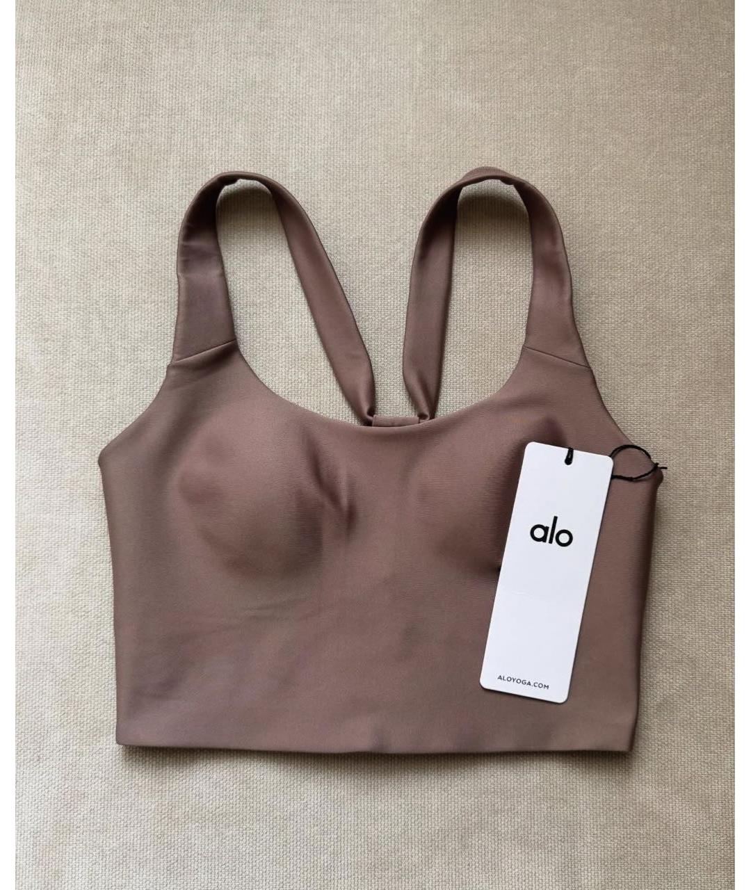 ALO YOGA Розовый хлопко-эластановый спортивные костюмы, фото 7