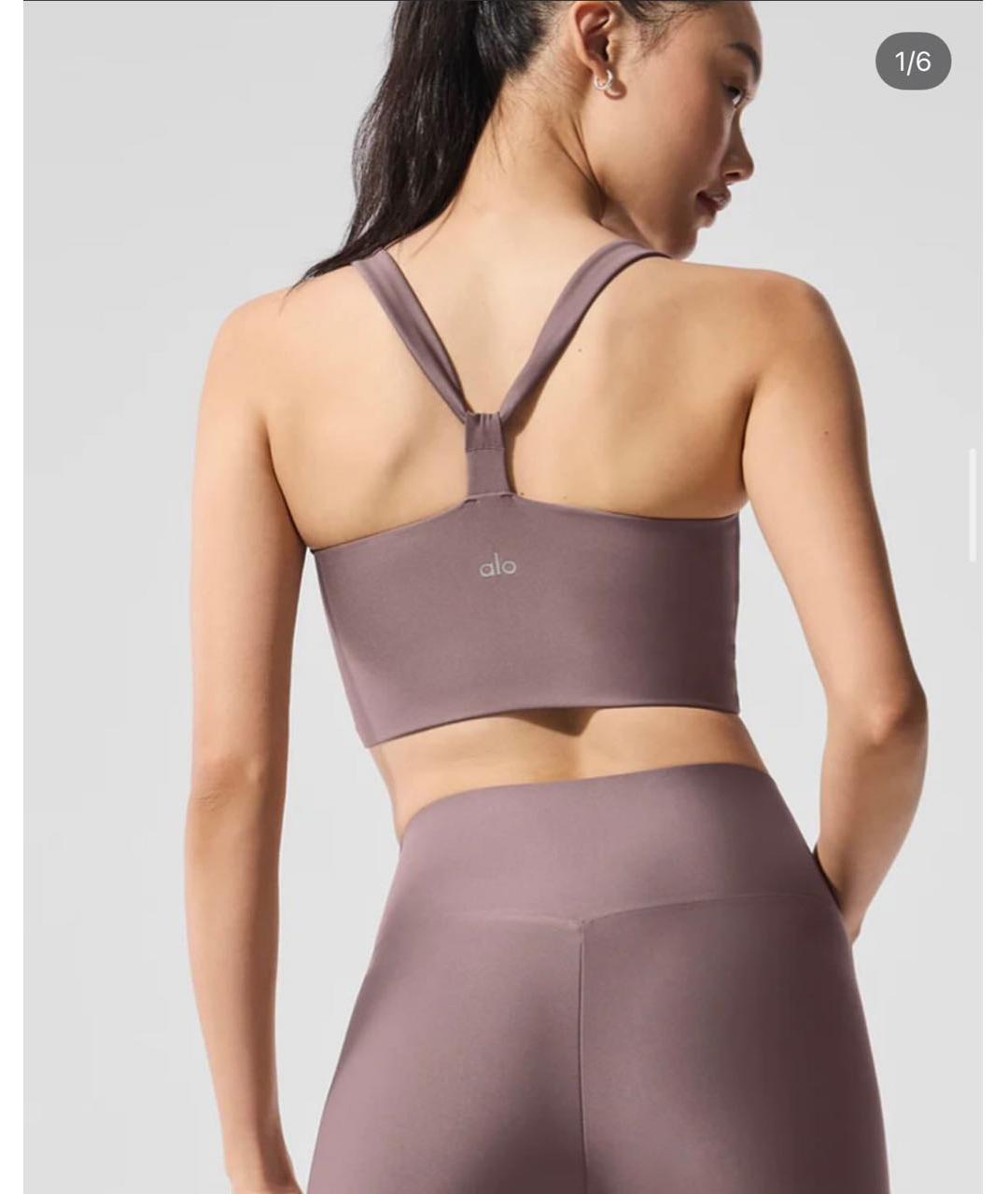 ALO YOGA Розовый хлопко-эластановый спортивные костюмы, фото 6