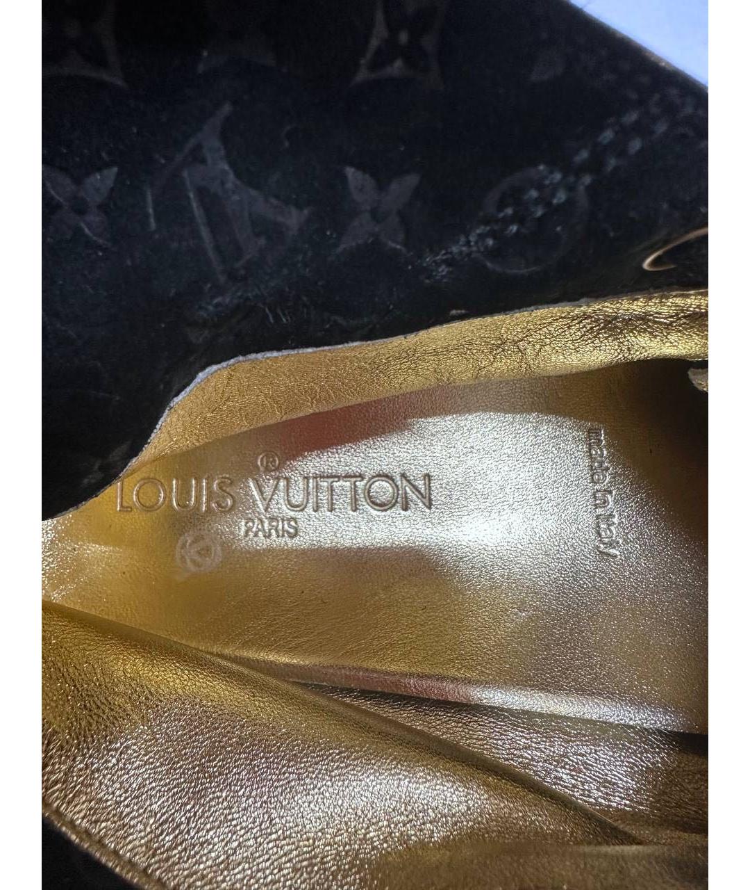 LOUIS VUITTON Черные замшевые кеды, фото 5