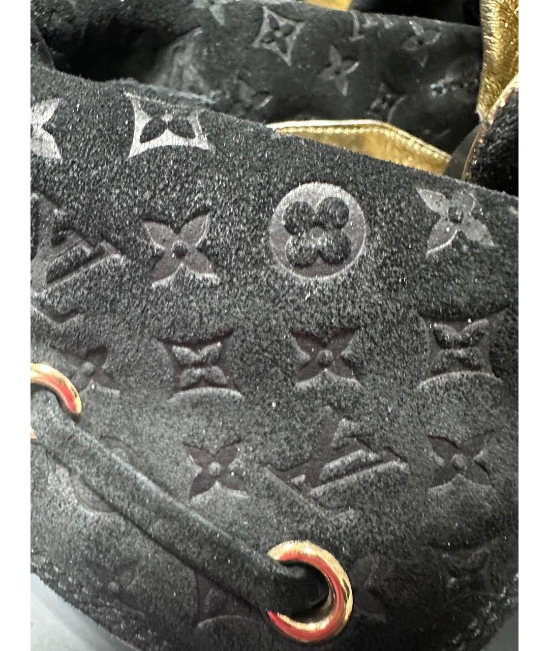 LOUIS VUITTON Черные замшевые кеды, фото 8