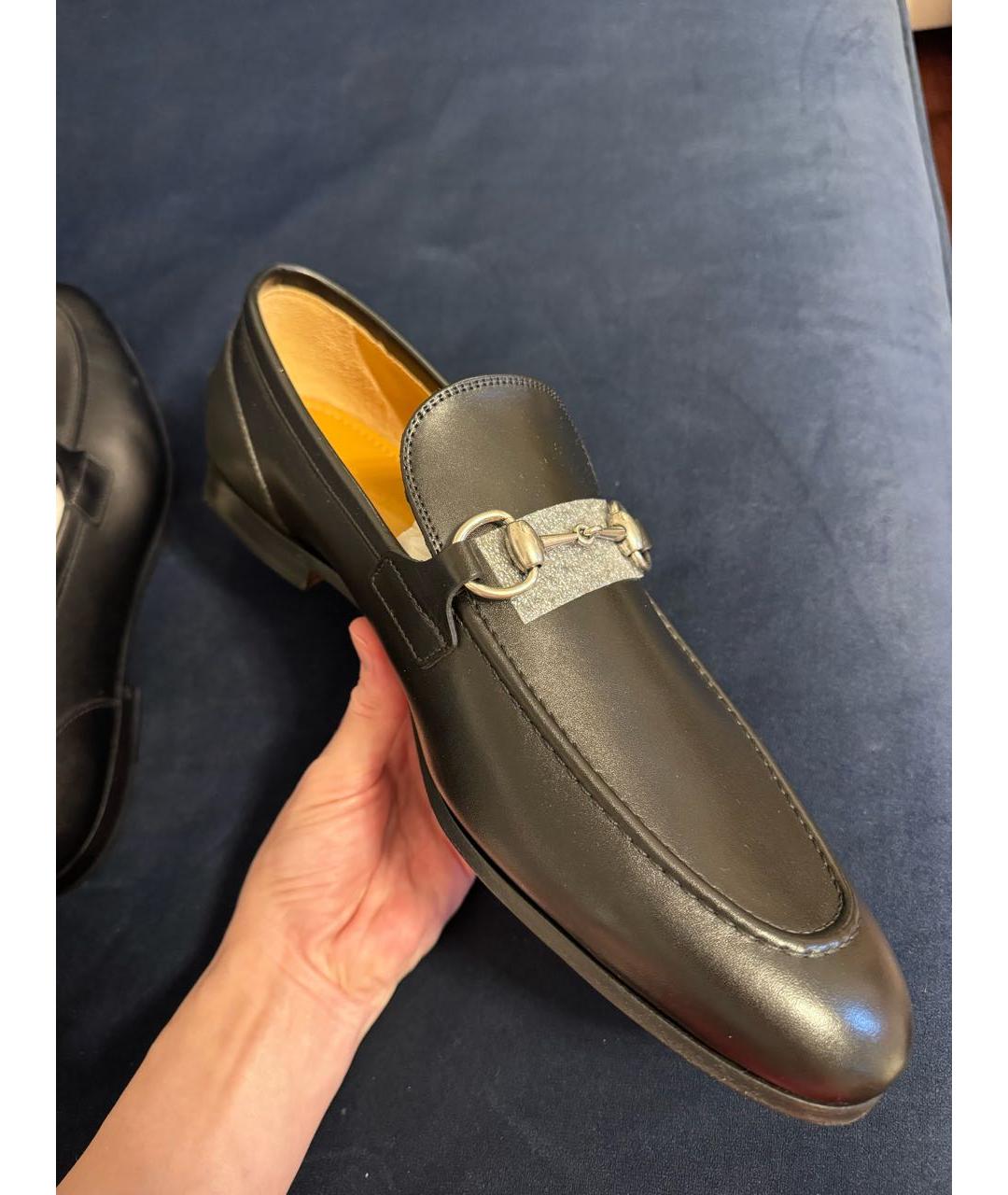 GUCCI Черные кожаные лоферы, фото 5