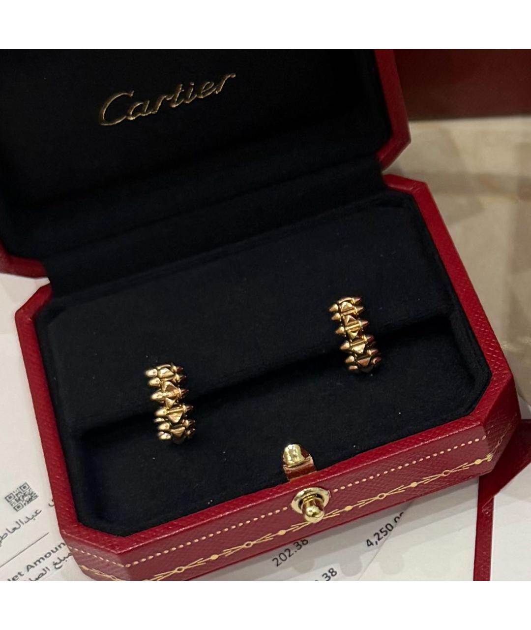 CARTIER Золотые серьги из розового золота, фото 6
