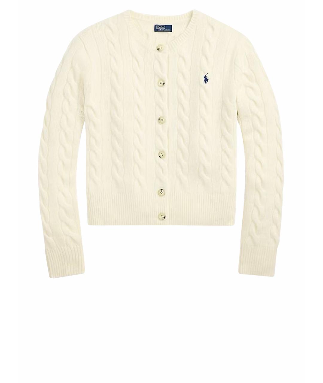 POLO RALPH LAUREN Белый шерстяной кардиган, фото 1