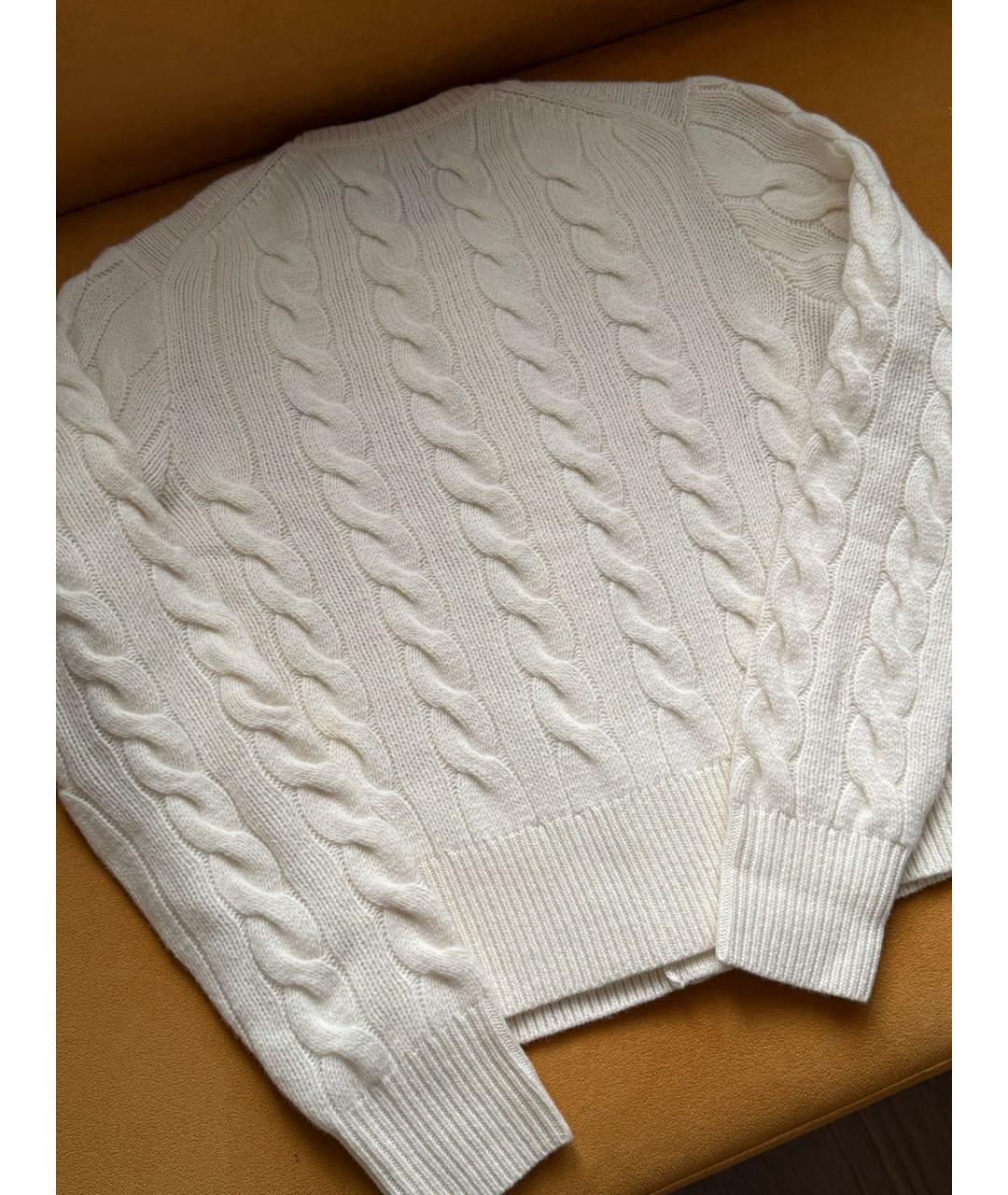 POLO RALPH LAUREN Белый шерстяной кардиган, фото 2