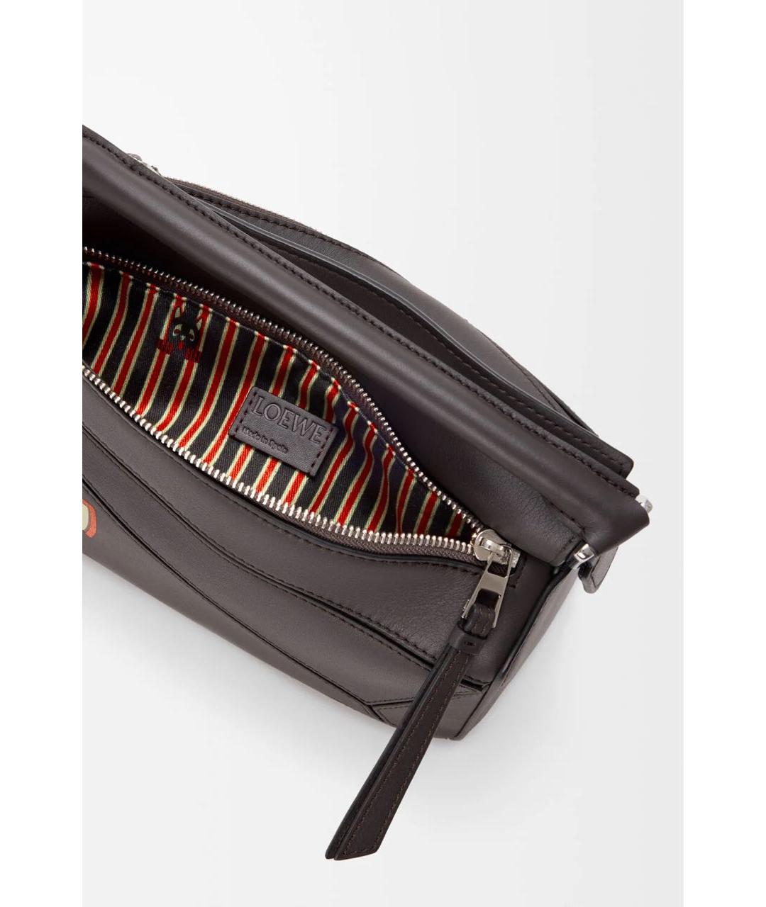 LOEWE Коричневая кожаная сумка через плечо, фото 5