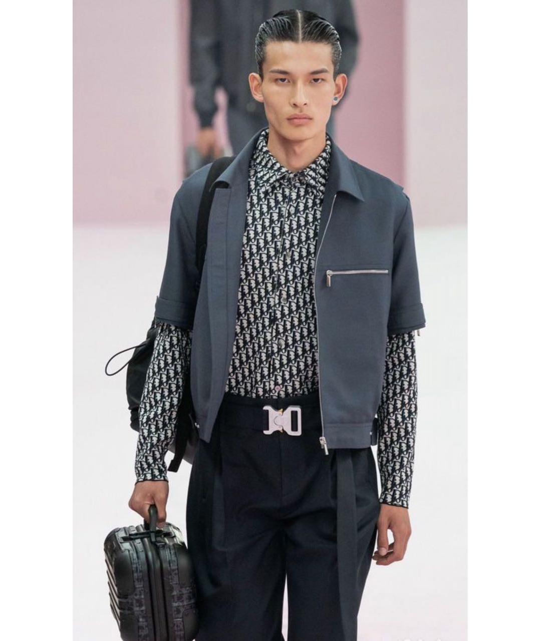 CHRISTIAN DIOR Синяя хлопковая кэжуал рубашка, фото 7