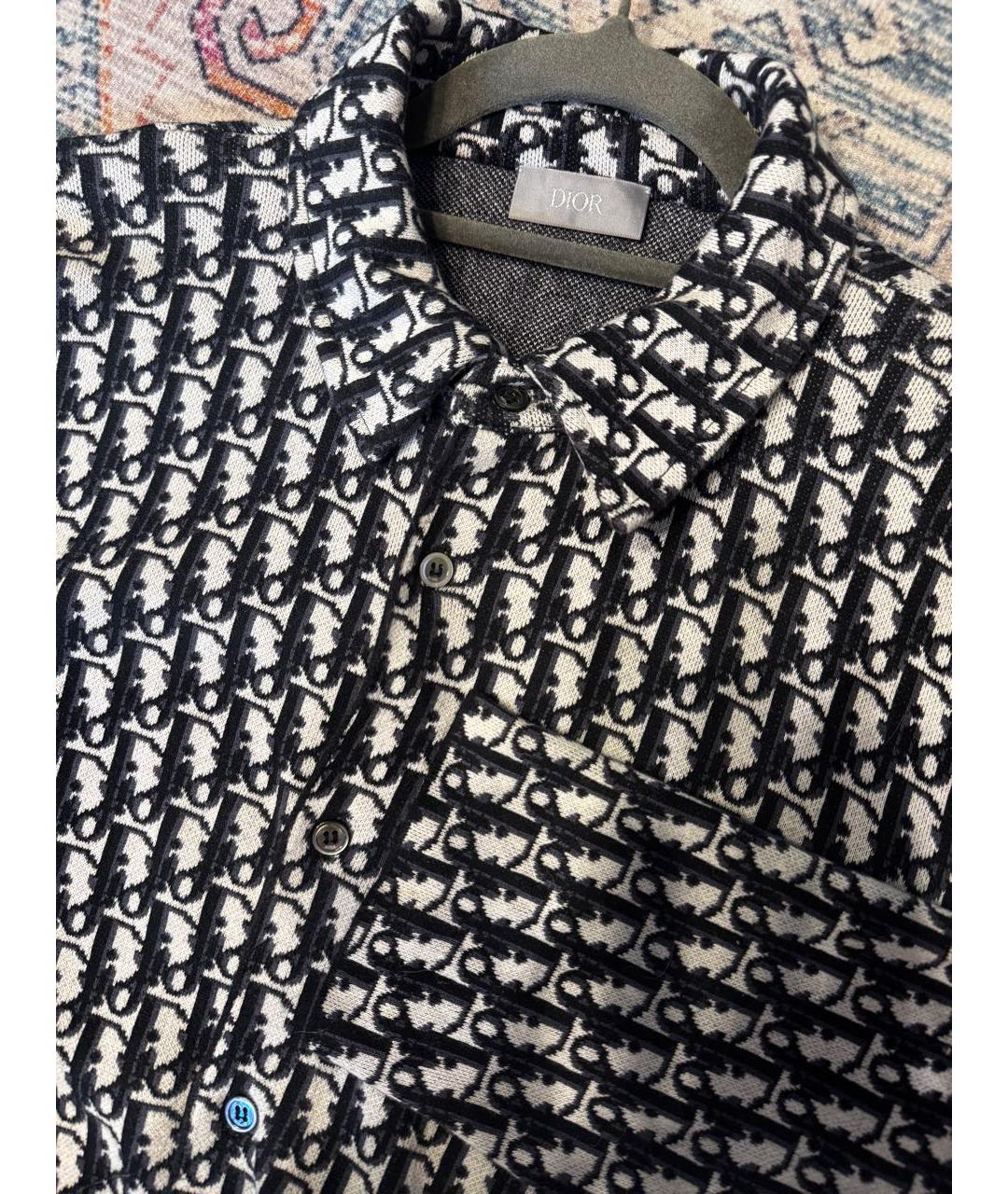 CHRISTIAN DIOR Синяя хлопковая кэжуал рубашка, фото 3
