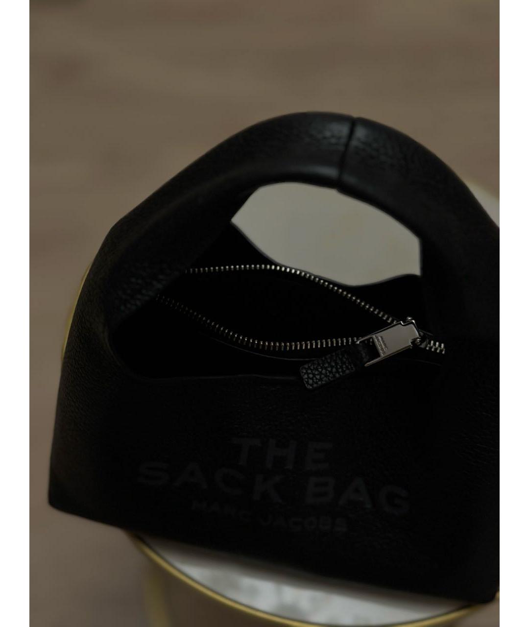 MARC JACOBS Черная кожаная сумка с короткими ручками, фото 3