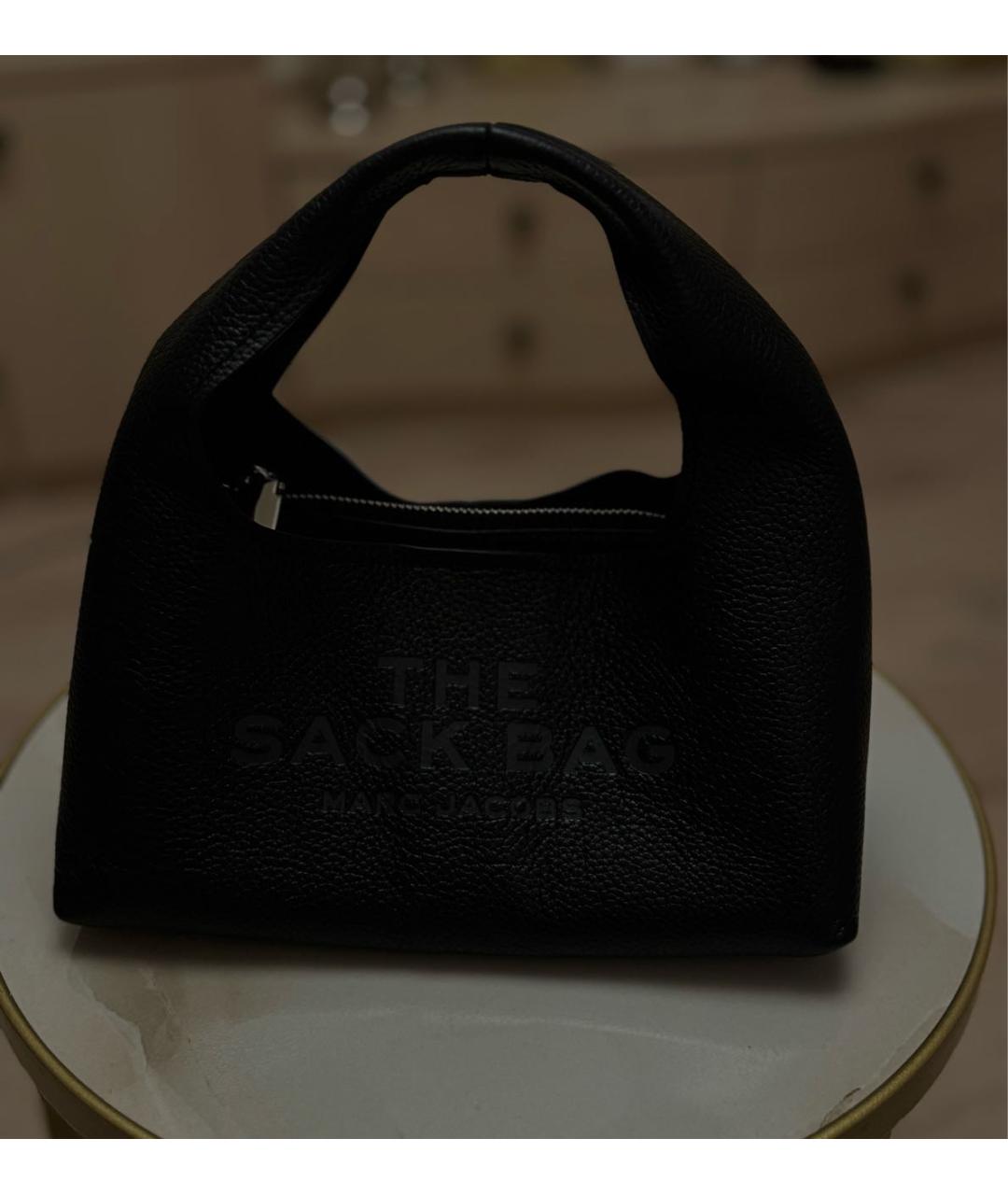 MARC JACOBS Черная кожаная сумка с короткими ручками, фото 8