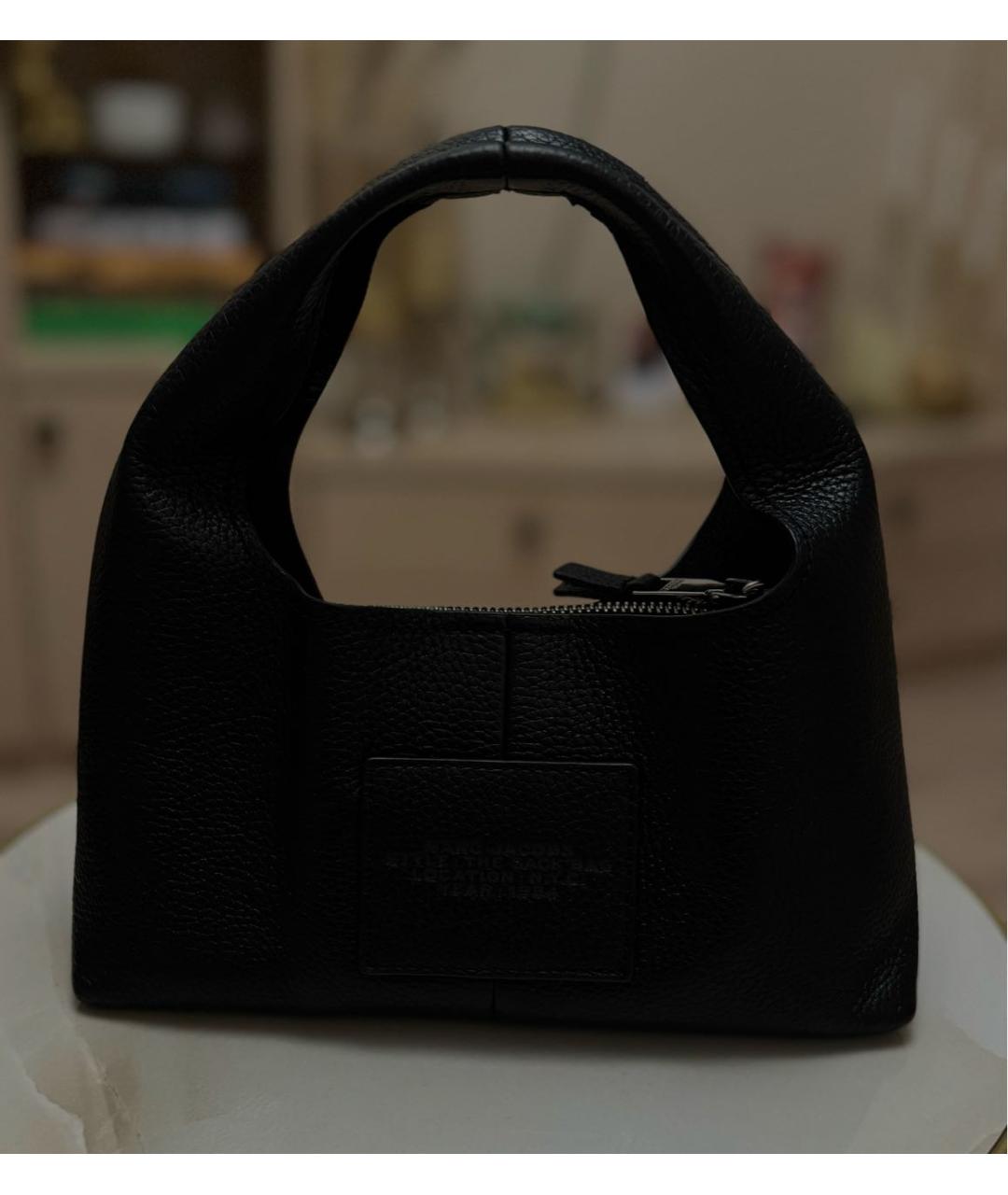 MARC JACOBS Черная кожаная сумка с короткими ручками, фото 2