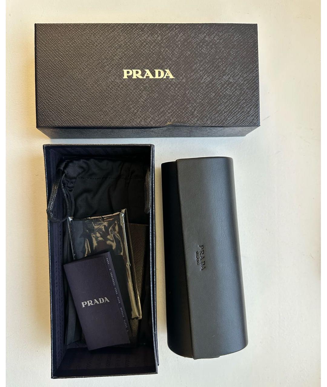 PRADA Розовые металлические солнцезащитные очки, фото 4