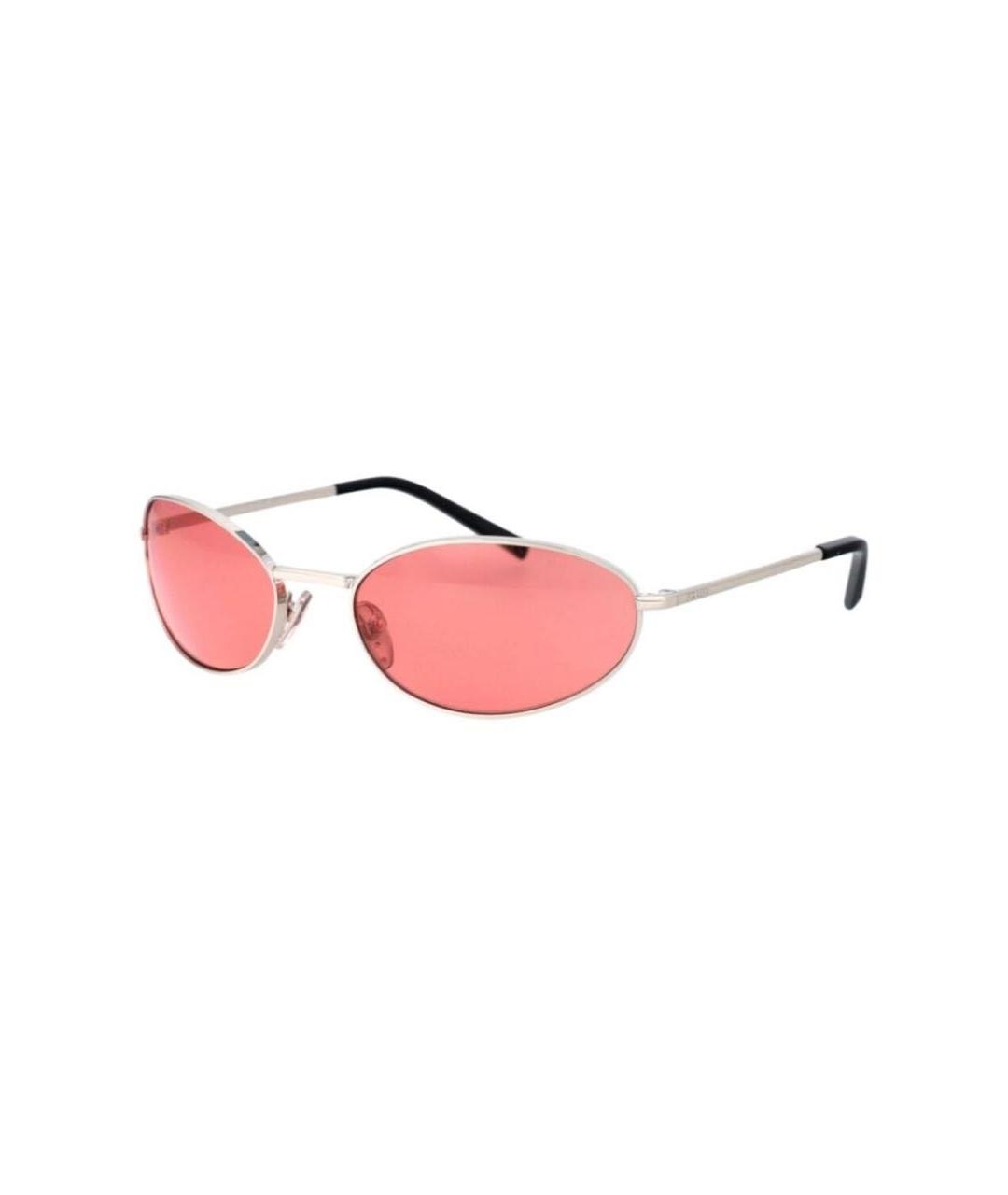 PRADA Розовые металлические солнцезащитные очки, фото 2